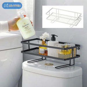MLADEN Toilet Rack Stainless Steel No Drilling Toilet Shelf Bathroom Storage Organizer Shelve Rak Bilik Air Tandas 马桶置物架
