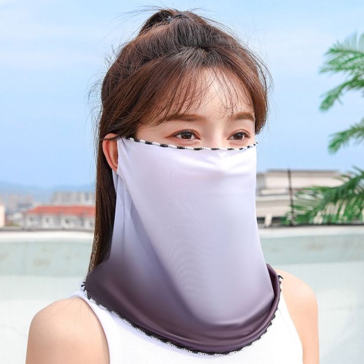 RTEUY Fishing Hiking Face Cover Face Gini Outdoor Gradient Sunscreen ...