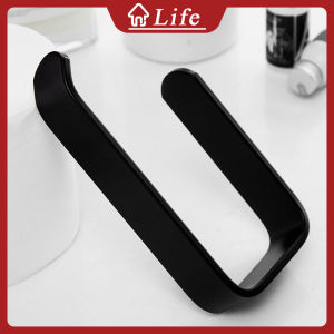 Adhesive Toilet Paper Holder Kitchen Roll Towel Rack Bathroom Accessories Absorbent Stand Wall-mounted Tissue Hanger