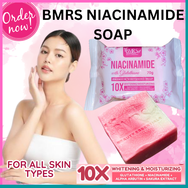 ORIGINAL BMRS PREMIUM WHITENING SOAP NIACINAMIDE WITH GLUTATHIONE 10x ...