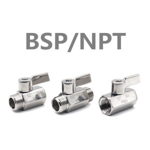 304 Stainless SteelBall Valve Sanitary 1/8 1/4 3/8 1/2 3/4 BSP NPT Female Male Thread Water Oil 2 Way Ball Valve Homebrew