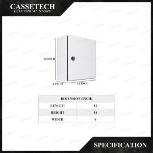 14 X 16 X 6 INDOOR METAL DISTRIBUTION BOX EMPTY MULTI WIRING DB ENCLOSURE KOTAK BESI SUIS PETI ELEKTRIK