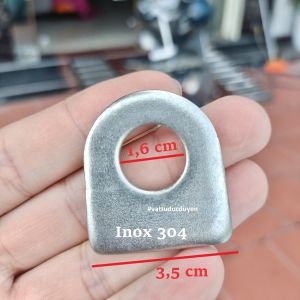 Pát cửa sắt pát khoá hàn tròn Inox 304 - dày 6mm