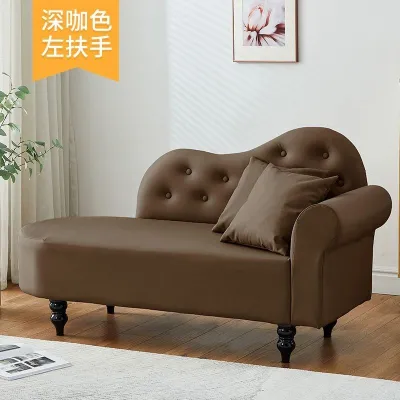 [CozyNest ]Technology Leather Sofa Single Small Family Living Room Bedroom Double Small Sofa Pure Leather Lazy Sofa Chaise Longue