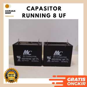 Capasitor 8 UF MC Kapasitor running kotak AC Pompa Kulkas Capacitor 400/450 Volt 50/60 Hz