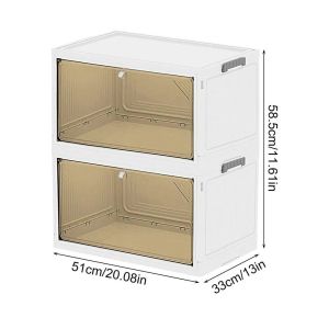 [SG Local Stock] Foldable Cabinet Clothes Storage Space Saving Drawers Organizer Dustproof