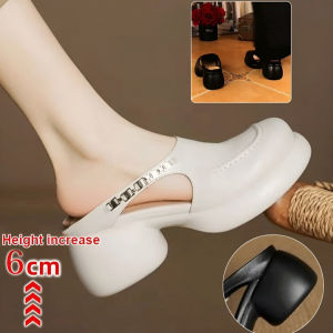 Women Platform Slippers High Heel Hollow Out Slippers Posture Correction Casual Summer Outdoor Slippers