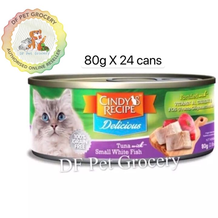 Cindy Recipe Delicious Tuna With Small White Fish 80g X 24 Cans