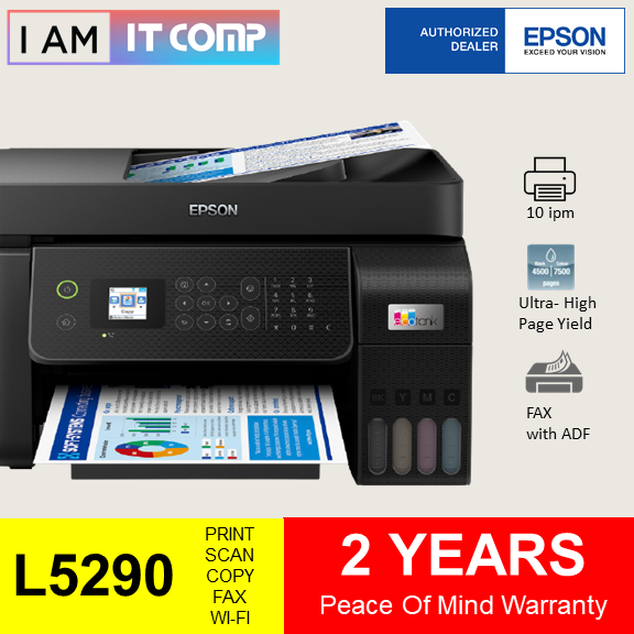 Epson L5190 / L5290 Wi-Fi All-in-One Ink Tank Printer with ADF | Lazada