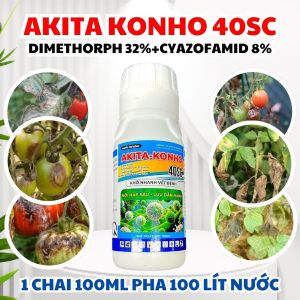 AKITA-KONHO 40SC – Hỗ trợ kiểm soát nấm bệnh sương mai trên cà chua đốm lá hư trái cyazofamid + dimethomorph