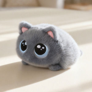 Cute Chubby Cat Squishy Plush Toy Stuffed Doll Soft Squeeze Play Doll Stackable Cat Stress Relief Healing Companion Toy Gifts