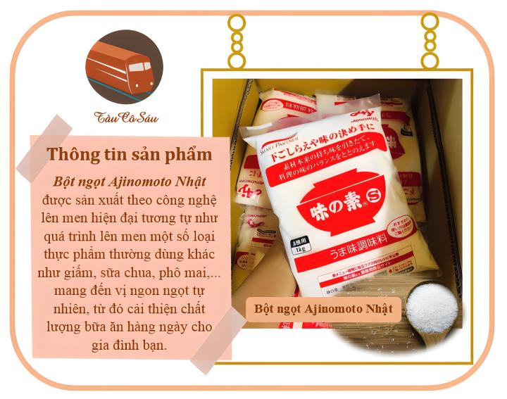 Bột Ngọt Ajinomoto Nhật Bản 1kg không chất bảo quản an toàn cho sức khỏe gia đình Tàu Cô Sáu