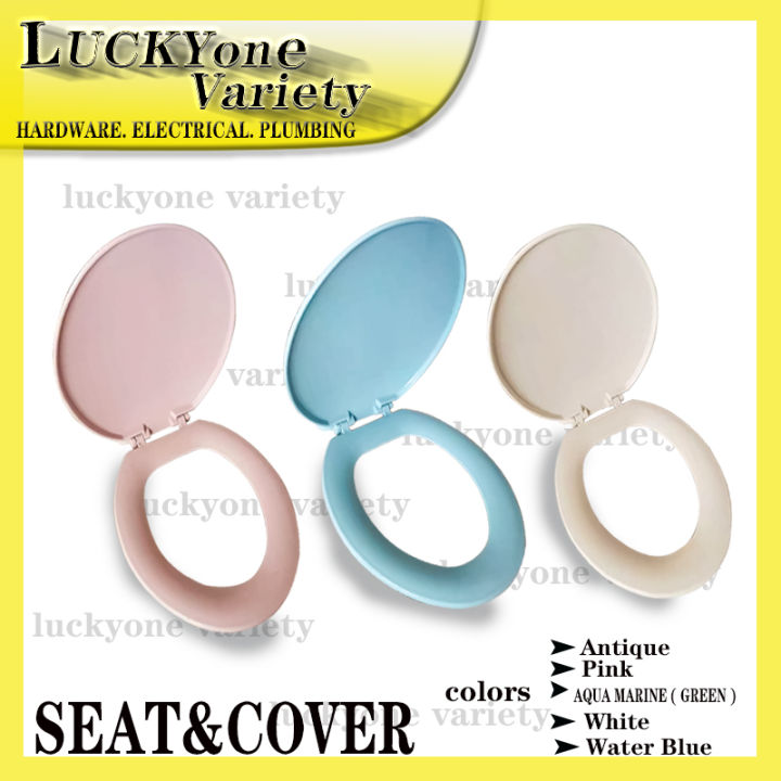 GOLDEN DRAGON TOILET SEAT & COVER WHITE/AQUAMARINE(GREEN)/ANTIQUE(CREAM