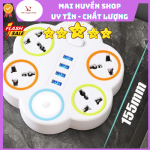 Ổ điện 4 ổ cắm 4 usb dây 12m - hình Bông Hoa Mã NV200A new 2024