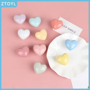 ZTOYL  Cartoon Color Ceramic Hand-in-hand Wardrobe Door Single-hole Round Drawer Handle