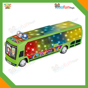 Mainan Mobil Bus Telolet Basuri Ada Musik & Lampu Warna Warni / Bis Polisi 3D Bump n Go