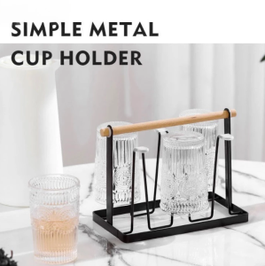 Kitchen Utensils Wrought Iron Cup Holder Creative Design Household Drain Cup Shelf