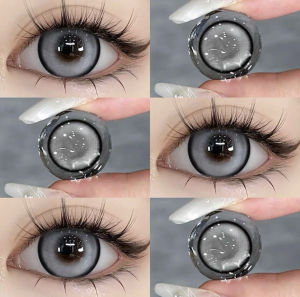 Eyeshare Softlens MINUS【-1.00~-6.00】1Pasang/2Pcs BUBBLE Gray 14.5mm Big Eyes Contact Lenses