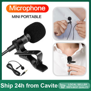 Audio Microphones 3.5mm Jack Plug Clip-on Lavalier Microphone Stereo Record Mini Wired External Mic Lapel Microphone