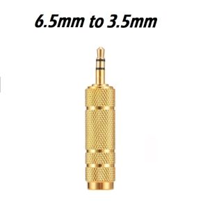 Gold Audio Adapter 6.35mm to 3.5mm / 3.5mm to 6.35mm Converter AUX Connector Audio Converter Adapter