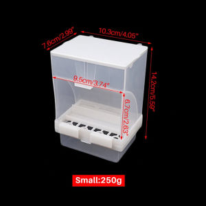 Bird Feeders Automatic Parrot Feeder Drinker Acrylic Seed Food No Mess Container Cage Accessories for Small and Medium Parakeets Pet Bird Prevention Splash Food Container Parrot Hanging Automatic Feeder Bird Feeder Starling Tiger Skin Peony