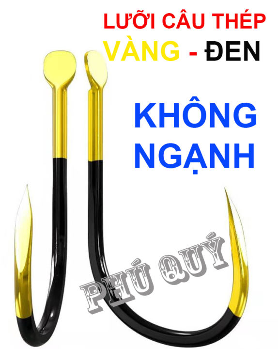 Hộp 200 Lưỡi Câu Thép Vàng - Đen (Không Ngạnh) - (Mã K1) | Lazada.vn