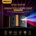 SHEHDS 6W RGB Animation Laser Light Semiconductor Laser With DMX512 & ILDA & RJ45 Art Net Connector for KTV Live Show Wedding DJ Club Theater Performance stage. 