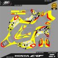 DECAL STICKER MOTOR  HONDA CRF FULLBODY - FREE REQUEST NAMA DAN NOMOR - CRF 001. 
