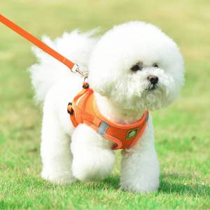 Adjustable Reflective Dog Harness Walking Lead Leash Strap Traction Belt Breathable Pet Chest Vest for Small Medium Dog XS-XL Size