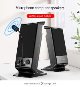 Sada Computer Speaker Compact and Delicate Laptop Speakers with Volume Control and 3.5 Mm Audio Plug USB-Powered Desktop Speaker Wired/Bluetooth Dual Used