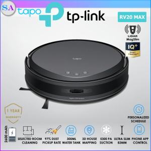 TP-Link Tapo RV20 Max Ultra Slim 5300Pa Suction MagSlim LiDAR Navigation Smart Robot Vacuum Mop Cleaner