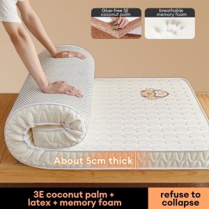 Zeen Mattress Coconut Palm Fiber Latex Double/Queen/King size No ollapse or deformation High Quality Soft Cushion Foldable Breathable Ridge Protection
