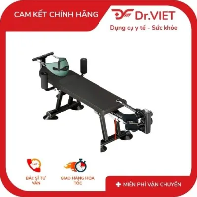 Giường kéo giãn cột sống GBM-085- Đen - Tiện lợi gấp gọn - Sử dụng tại nhà - Bảo hành chính hãng