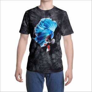 Kaos 3D 3 Dimensi Ikan Cupang Premium Bangkok Thailand