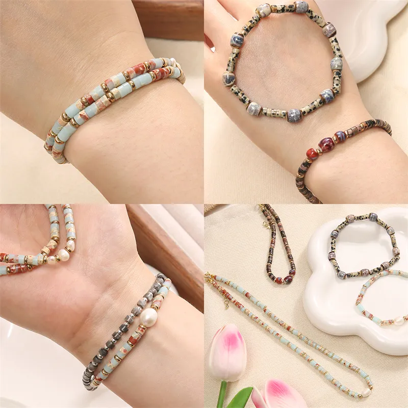 20Pcs 4x2mm Natural Stone Round Flake Beads Dalmatian