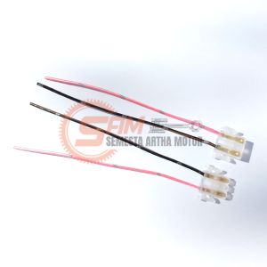 Soket Tombol 2 Kabel Saklar Fitting Lampu Dim Klakson Sen Karisma Beat