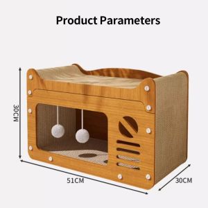 Durable Double-Layer Cat Climbing Frame Scratching Post & Bed All in One Wear-Resistant Pet Toy for Cats