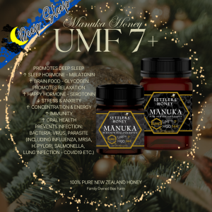 Settlers Honey Manuka UMF 7+ (500g) 100% Pure New Zealand 纯麦卢卡蜂蜜 Madu Asli Tulen Deep Sleep 睡眠 Tidur Nyenyak Lena 纽西兰 Immunity Relax Stress Anxiety Calm Happy Energy Adult Child Children Grow Strong Kuat 成人 小孩 压力 免疫力 成长