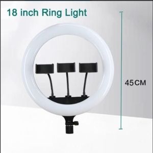 55W real-time photography LED ring light 3 color temperature studio light 45 cm photo light adjustable with 3 mobile pho