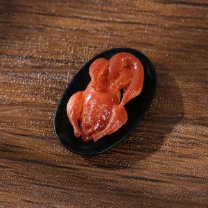 Simulation roast duck food game resin handicraft mini roast duck magnet sticker doll house miniature food game ornament h2609