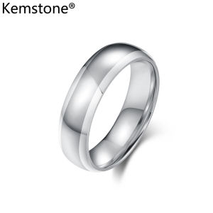Kemstone Mirror Two-Tone Titanium Ring Minimalist High-End Circle Band