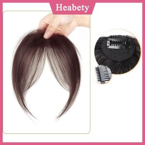 Heabety Phần giữa giả bangs Fringe tổng hợp Topper hairpiece Clip-in bang mở rộng tự nhiên vô hình clourse hairpiece phụ nữ