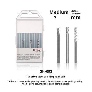 DSPIAE GH-001 GH-002 GH-003 3mm Grinding Head 3PCS/set for ES-P Military Model Making Tool Assembly Retrofit Hobby DIY