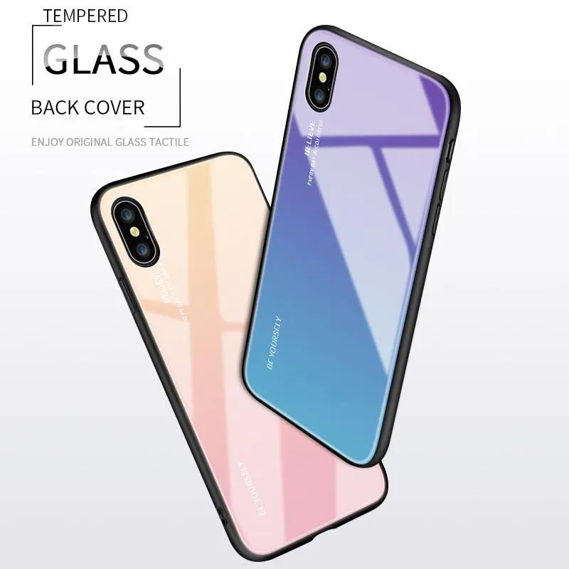 Hontinga Casing Case For Realme XT X2 Case Luxury Aurora Rainbow
