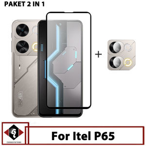 Promo Paket 2in1 Tempered Itel P65 Terbaru Free Lens Camera Protector Kaca