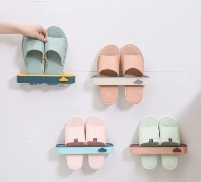Perfect Life Three-dimensional Space-saving Shoe Storage Rack Bathroom Wall-mounted Slippers Rack