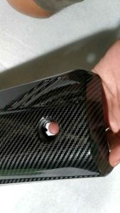 TUTUP KNALPOT PCX 160 CARBON GLOSY▪️tutup knalpot PCX 160 carbon / tutup knalpot Vario 160 carbon