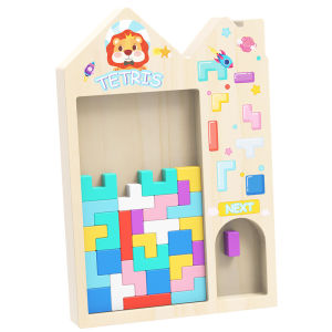 NIKO Tetris Building Block Toy Early Educational Puzzle Wooden Toys Learning Toys For Kids Boys Girls Gifts