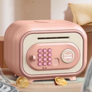BAGUO Vân tay Hộp An toàn ngân hàng Hộp đựng tiền Khóa mật khẩu Hộp tiết kiệm ATM Tiền kỹ thuật số Mini An toàn Hộp đựng tiền trẻ em Trang trí nhà cửa