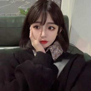 Full head wig Female Full Head Set Natural Long Hair Without Trace Whole Short Hair High-end Hir Set